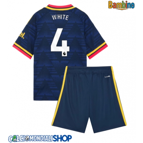 Maglie da calcio Arsenal Ben White #4 Seconda Maglia Bambino 2026-27 Manica Corta + Pantaloni corti)